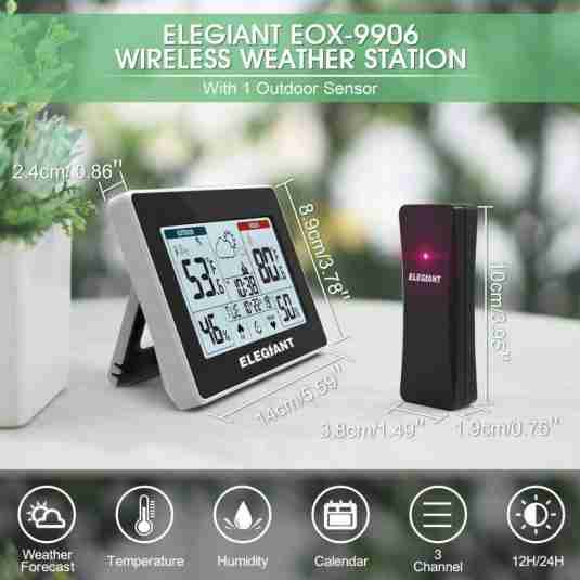 ELEGIANT Wireless Weather Station – Budget-friendly option