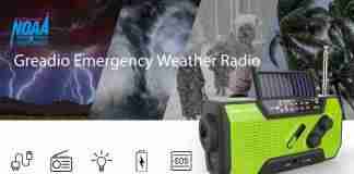 Greadio Portable AM FM Weather Radio