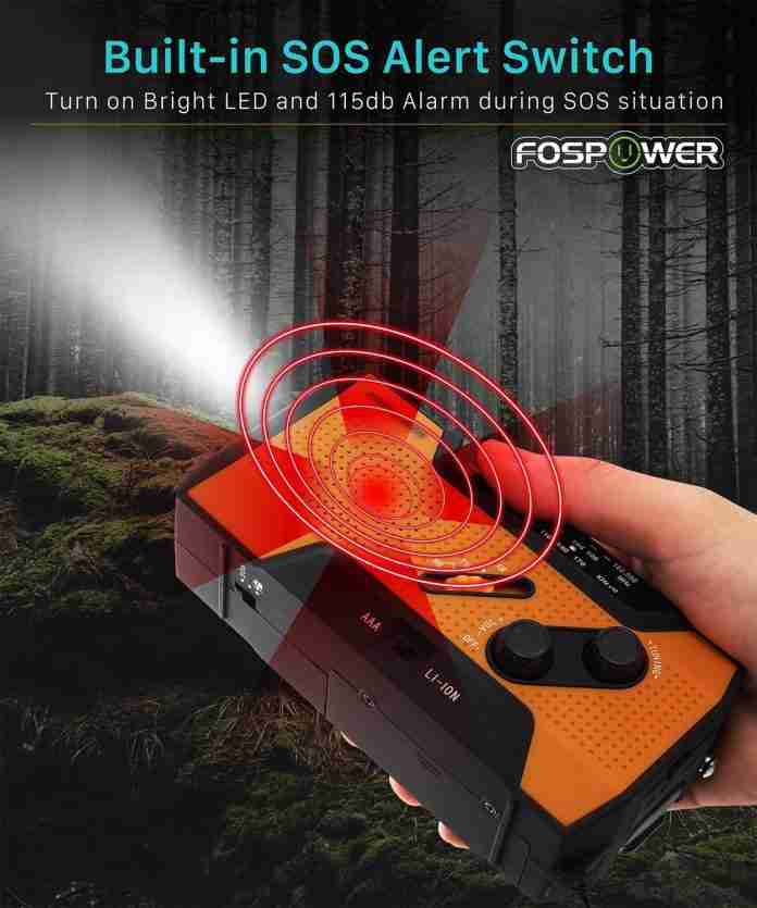 FOSPOWER 2376 Solar Hand Crank Radio Review