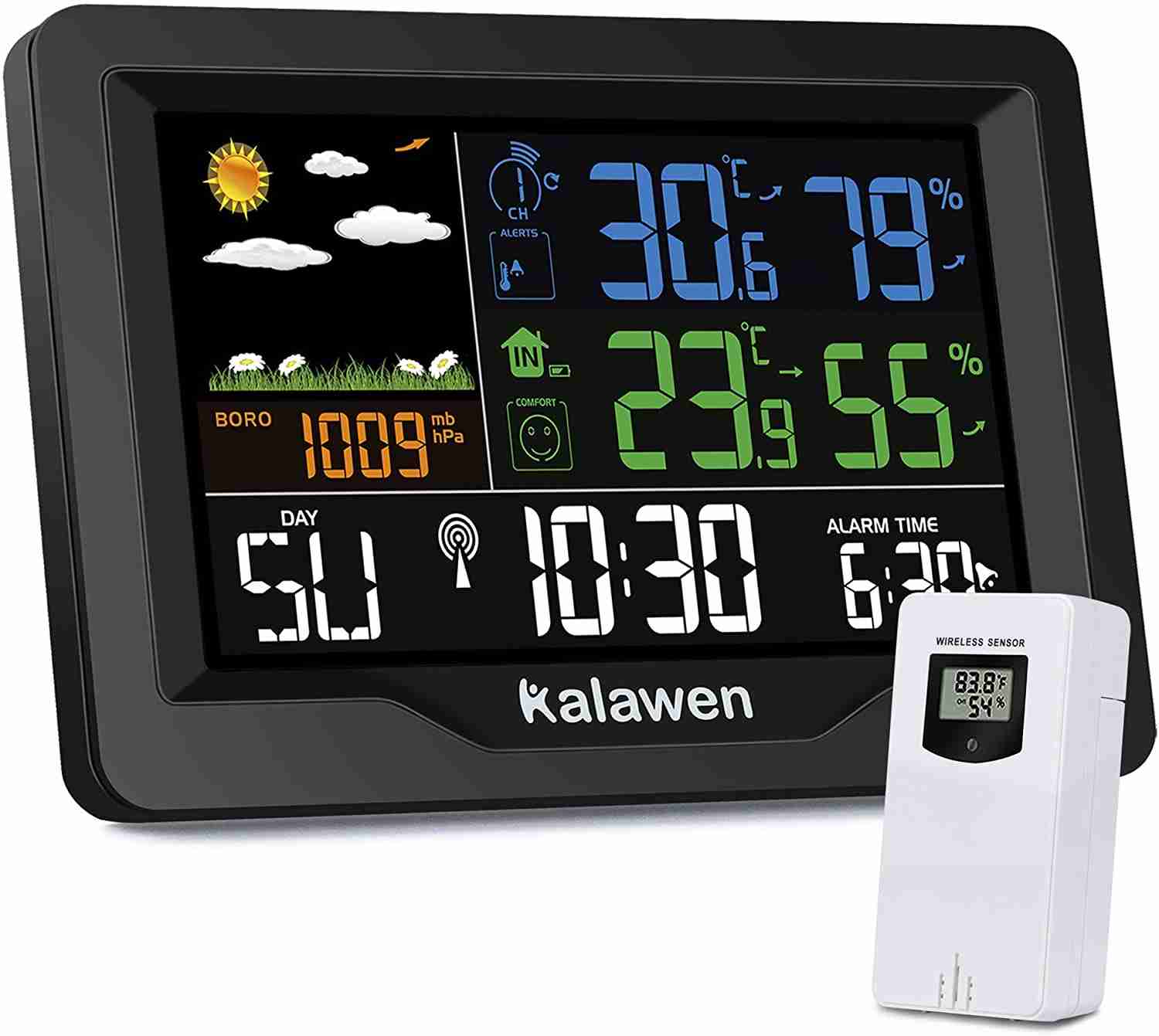 Home Weather Station Wireless Indoor Outdoor With Atomic Clock 