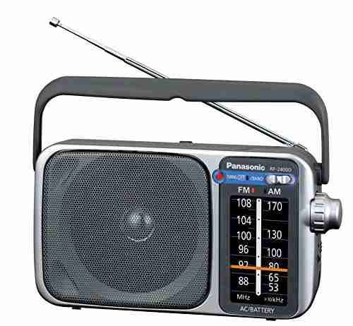 panasonic portable am fm radio battery operated analog radio ac powered
