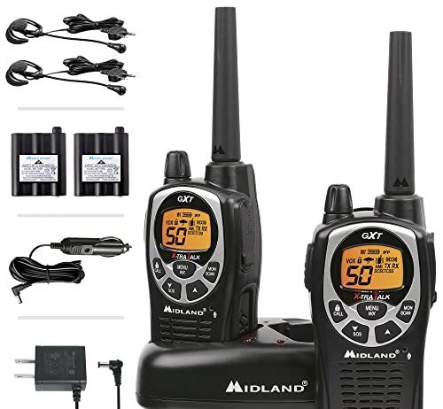 midland 50 channel waterproof gmrs two way radio long range walkie talkie