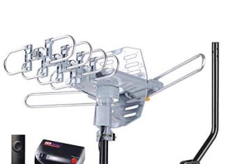 pbd wa 2608 digital amplified outdoor hd tv antenna with mounting pole 40