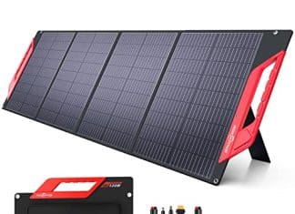 ROCKPALS 120W Portable Solar Panels with Kickstand, Foldable Solar Panel Charger for ROCKPALS/Jackery/BLUETTI/ECOFLOW Power Station Solar Generator and USB C & QC 3.0 for USB Devices Off Grid
