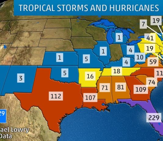 Which State Has The Highest Frequency Of Hurricanes? which state has the highest frequency of hurricanes 2