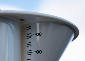 what does the weather station rain gauge measure