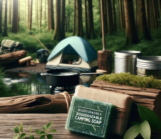 biodegradable camping soap clean dishes and hands without harming the environment