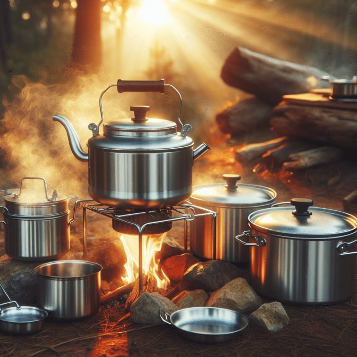 camp cookware prepare food with camp pots pans and utensils 2