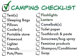 camping checklist items to pack for a successful trip 2
