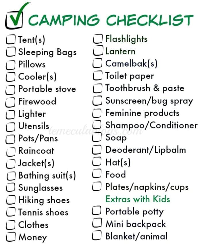 camping checklist items to pack for a successful trip 2
