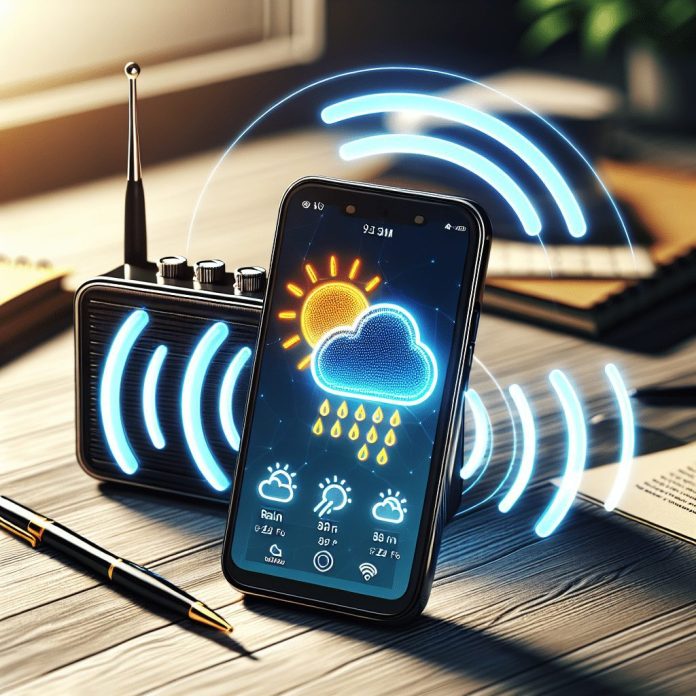can i connect my weather radio alerts to my cell phone