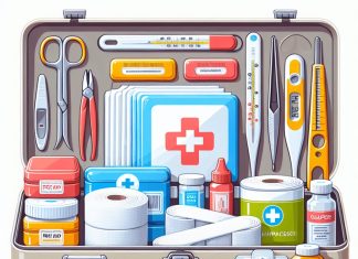 first aid kit treat minor scrapes and injuries with bandages gauze medications and tools 1