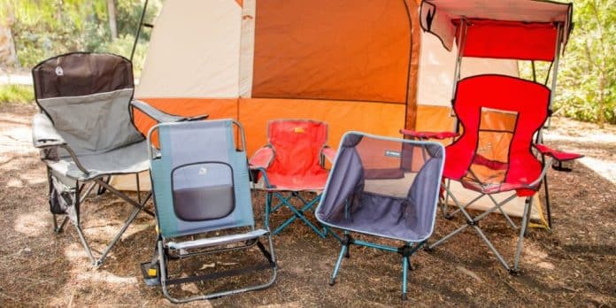 folding camp chair relax in comfort around the campfire with a portable chair 5