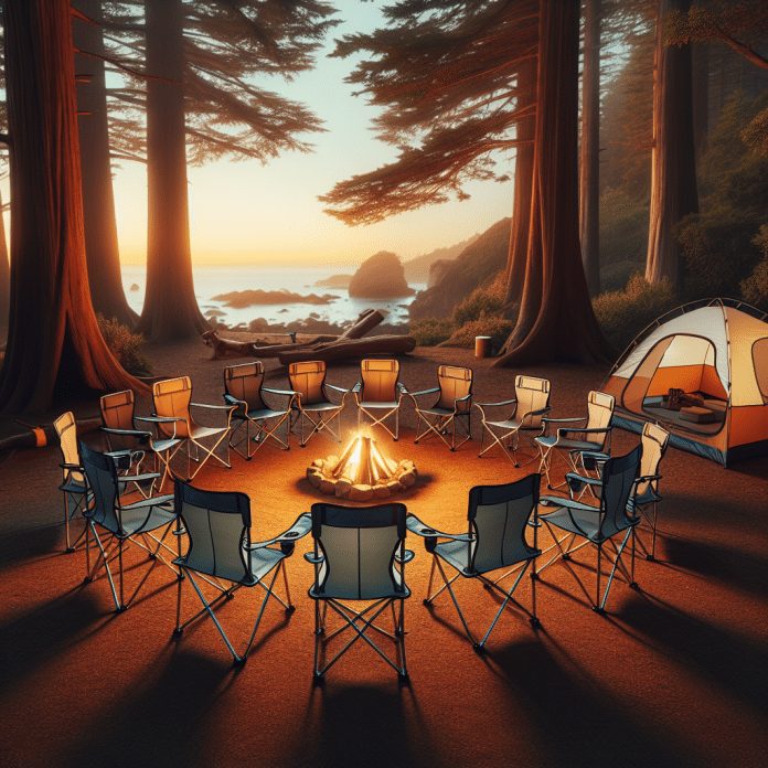 folding camp chairs relax around the fire or tent in comfortable portable seating 1