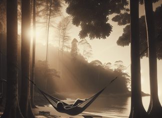 hammock relax or sleep comfortably suspended off the ground in a portable hammock 1