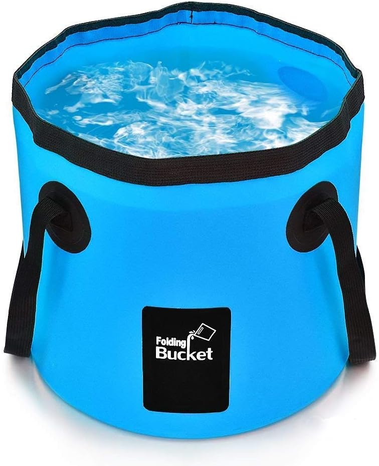 BANCHELLE Collapsible Bucket Camping Water Storage Container Portable Folding Foot Bath Tub Wash Basin for Traveling Hiking Fishing Boating Gardening