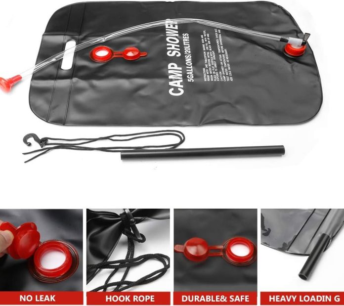 comparing 8 solar shower bags for camping outdoor activities