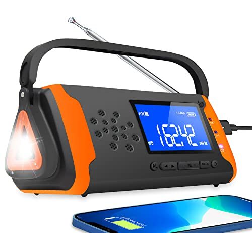 DaringSnail Emergency NOAA Weather Radio: A Reliable Lifesaver in Times of Crisis DaringSnail 4000mAh Emergency NOAA Weather Alert Radio, Hand Crank Solar Radio with Battery Operated, LCD Display, AUX Music Play, Flashlight, SOS Alarm, Emergency Phone Charger for Outdoor Emergency