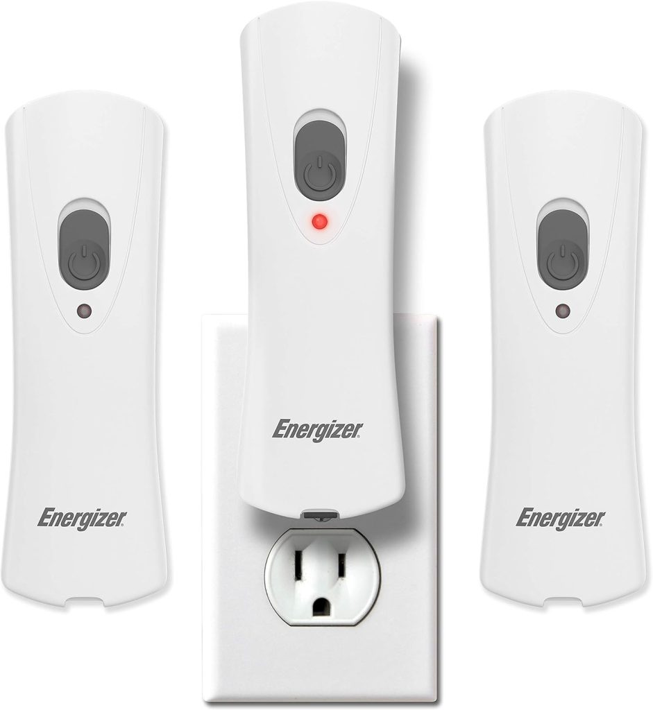 Energizer Weatheready Rechargeable Compact Handheld Light, Plug-in Rechargeable LED Light, Automatic Turn-On Emergency Flashlight, Built-in Rechargeable Battery Included, 3 Count