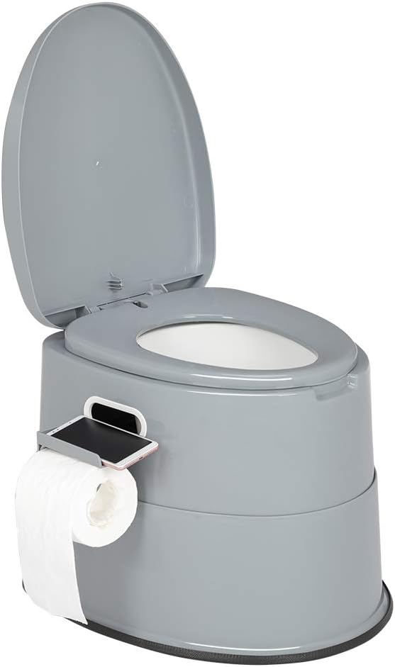VINGLI Portable Toilet | Indoor Outdoor Commode w/Detachable Inner Bucket  Removable Paper Holder, Lightweight  Compact for Camping, Boat, Van, Emergency Use
