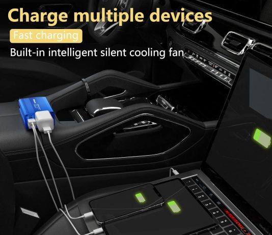 150w car power inverter dc 12v to 110v ac converter with 31a dual usb power inverters for vehiclesroad trip essentials c 1