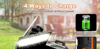 2023 newest12000mah emergency weather radio hand crank radio portable amfmnoaa radio with 2 solar panels multi function 1 1