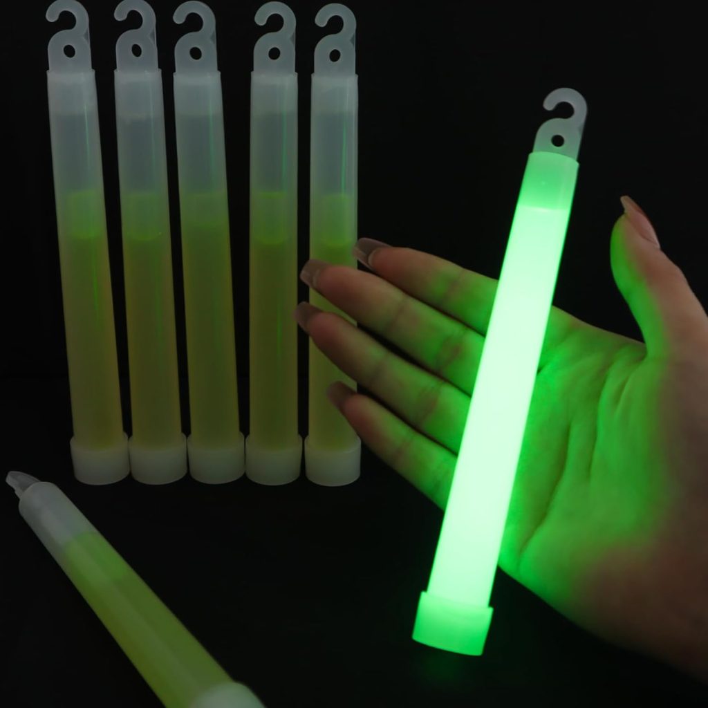 24 Pack Bright Glow Sticks Emergency Green Glow Sticks with 12 Hour Duration Chem Lights Sticks for Camping, Lights Parties, Emergency Light, Survival Kit, Blackout, Kids Activities