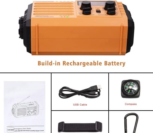 Mesqool 5000 Weather Radio Review 5000 weather radiosolar hand crank 5 way power emergency radioamfmshortwavenoaa alert survival portable radiopower bank 1 1