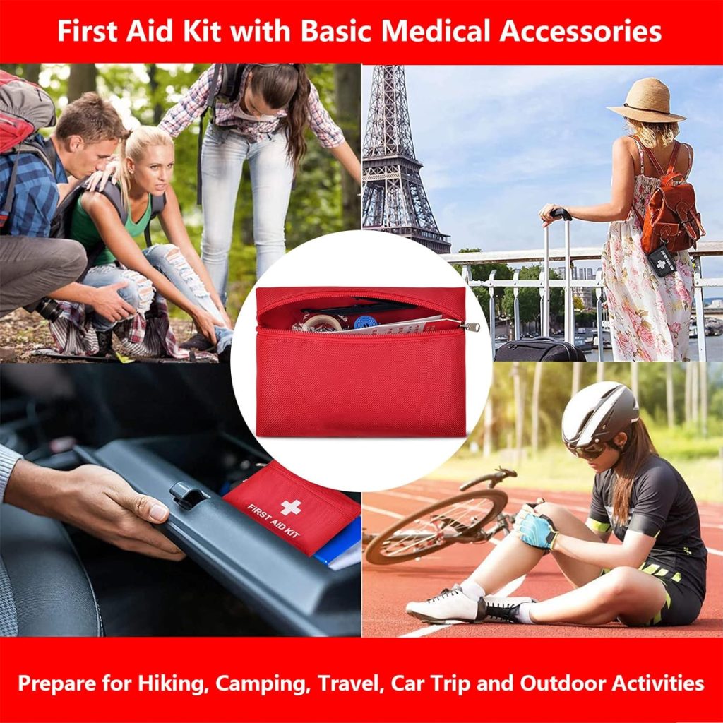Car Emergency Roadside Tool Kit with Jumper Cable Shovel,Auto Truck Vehicle Assistant Safety Kit Bag for Men Women with First Aid Kit, Winter Basic Automobile Safety Road Travel Kit Throttle Adapters