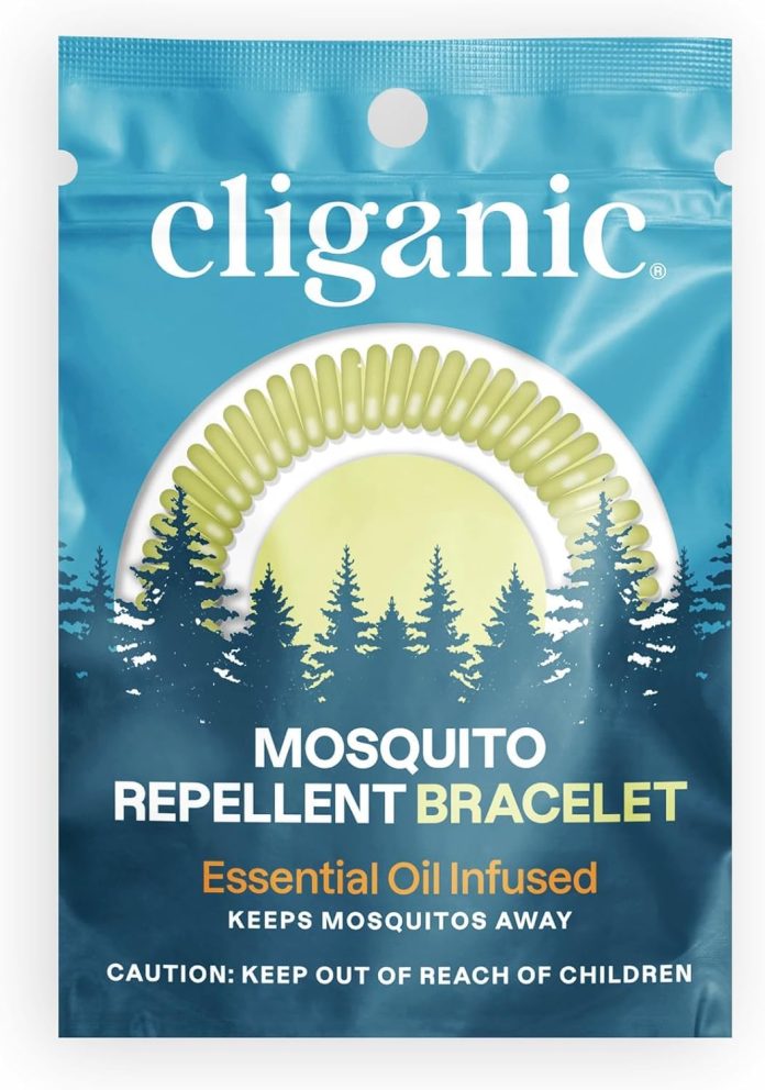 cliganic 10 pack mosquito repellent bracelets deet free bands individually wrapped packaging may vary 2