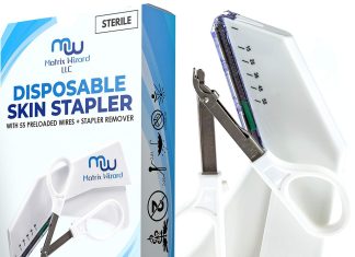 disposable skin stapler suture thread alternative with 55 preloaded wires plus stapler remover tool for outdoor camping 