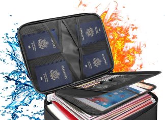 docsafe document bag with lockfireproof 3 layer file storage case with water resistant zipperdocument safe portable trav