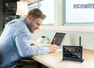 ecowitt hp2560 wi fi weather station 7 inch large tft display console with indoor temphumidity sensor antenna supports e 2