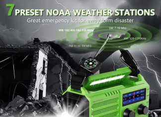 emergency radio 5000 hand crank solar weather radio5 way power amfmswnoaa survival portable radio with camping flashligh 4