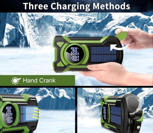 emergency weather radio waterproof bluetooth portable amfmnoaa weather radio 5000mah usb hand crank solar radio phone ch 1