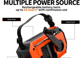 FosPower Emergency Weather Radio Review fospower emergency weather radio model a6 noaaamfm with 5200mah18500mwh portable power bank usbsolarhand crank charging 1 2