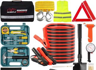 hlwdflz car emergency safety kit auto emergency roadside assistance car kit winter traveler safety emergency kit for car