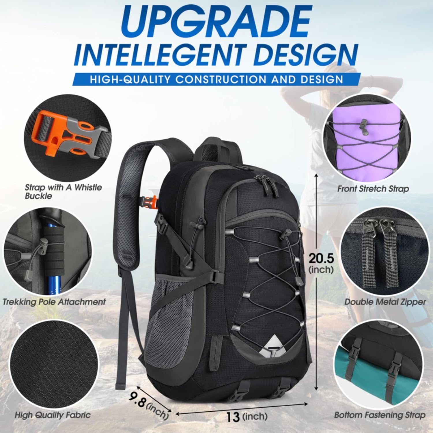 igolumon hiking backpack 40l packable lightweight camping backpack men women waterproof hiking daypack outdoor travel da 1