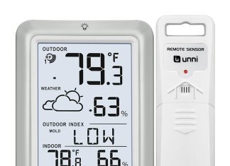 indoor outdoor thermometer hygrometer wireless weather station temperature humidity monitor battery powered inside outsi