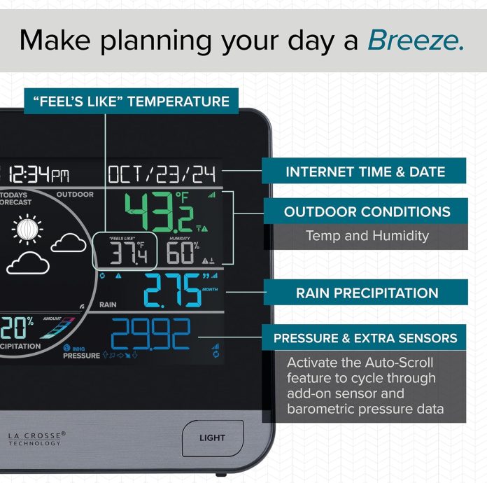 la crosse technology 328 69357 int wi fi professional weather station black 1