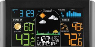 la crosse technology s77925 int wireless color weather station black