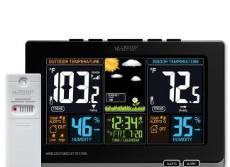 la crosse technology s84107 int color forecast station black 4