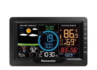 newentor weather station wireless indoor outdoor with rain gauge and wind speed professional tempest digital weather sta 2