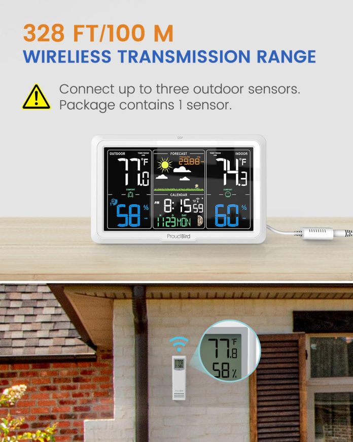 proud bird weather station indoor outdoor weather stations wireless indoor outdoor indoor outdoor thermometer wireless w 4