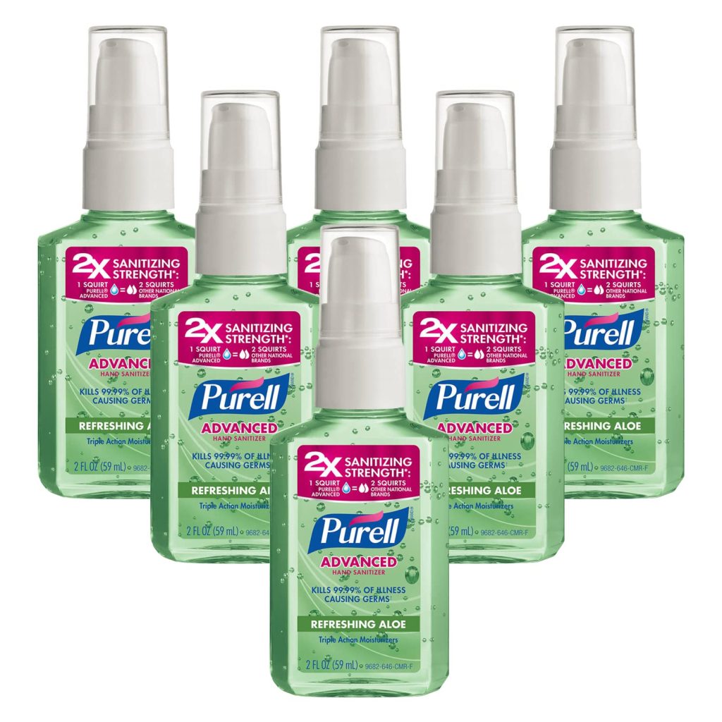 Purell Instant Hand Sanitizer With Aloe 2 oz (Pack of 3)