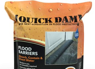 quick dam qd610 1 water activated flood barrier 1 pack black