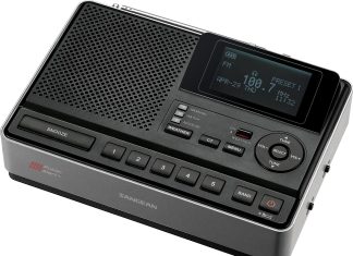sangean cl 100 noaa same and public alert certified weather alert table top radio with am fm rbds and eeprom back up for