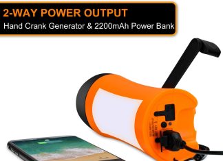vfan rechargeable hand crank flashlightgeneratorusb charger for phone and emergency survival situations orange 3