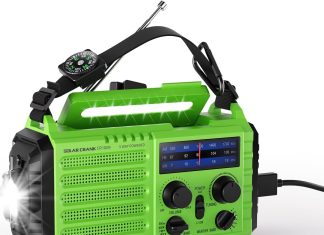 weather radio 5000 emergency radio solar hand crank portable am fm noaa shortwave weather alert survival radiopower bank