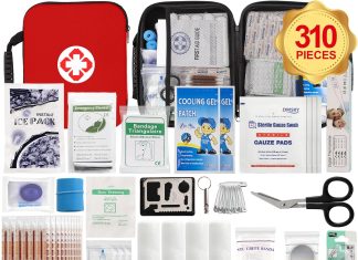 310pcs first aid kit for car emergency supplies mini waterproof compact bag for backpack camping equipment survival kit 